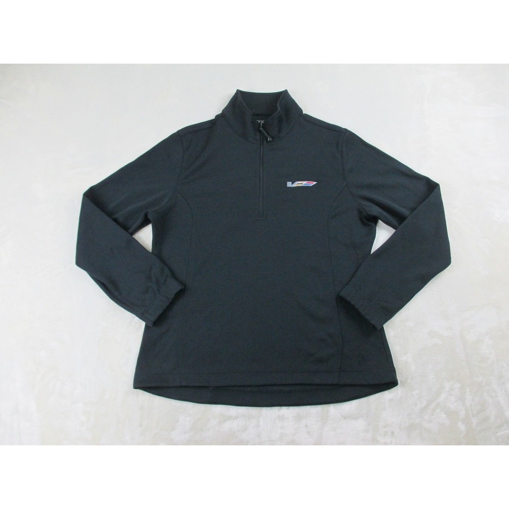 Callaway Shirt Womens Medium Black Long Sleeve Lightweight Zip Golf Ladies